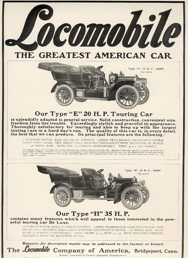 1906 Locomobile Auto Advertising